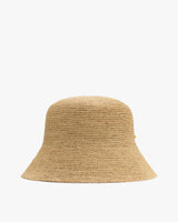 Wide-brimmed woven hat with a simple design.