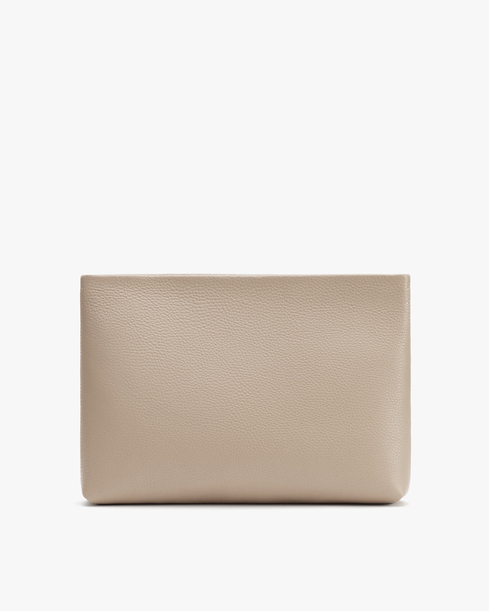 Simple rectangular clutch bag with textured surface.