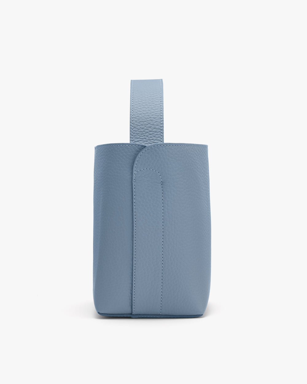 Small tote bag with a wide strap and top opening.