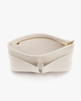 Open bag with zipper partially closed.