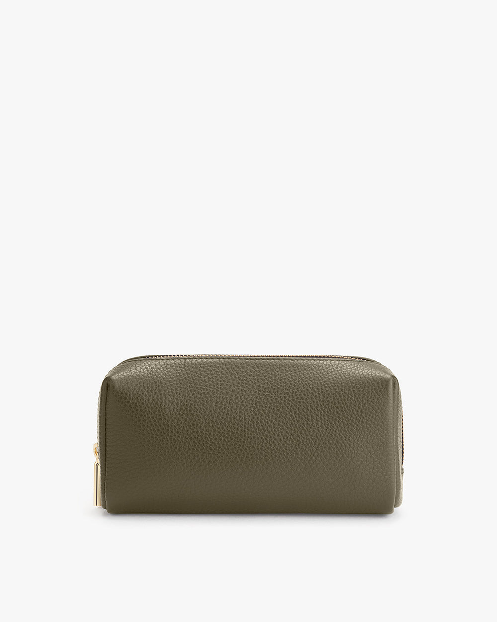 Small rectangular zippered pouch on a plain background