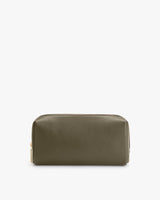 Small rectangular zippered pouch on a plain background