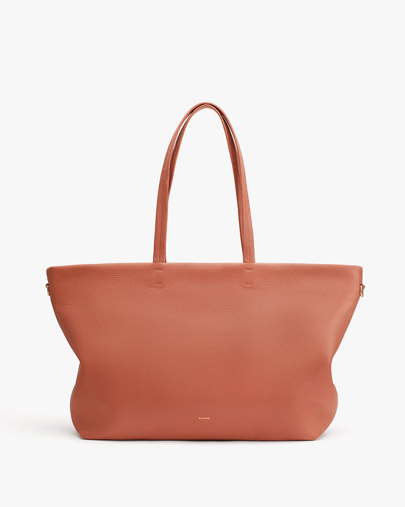 Large handbag with two handles and zipper closure