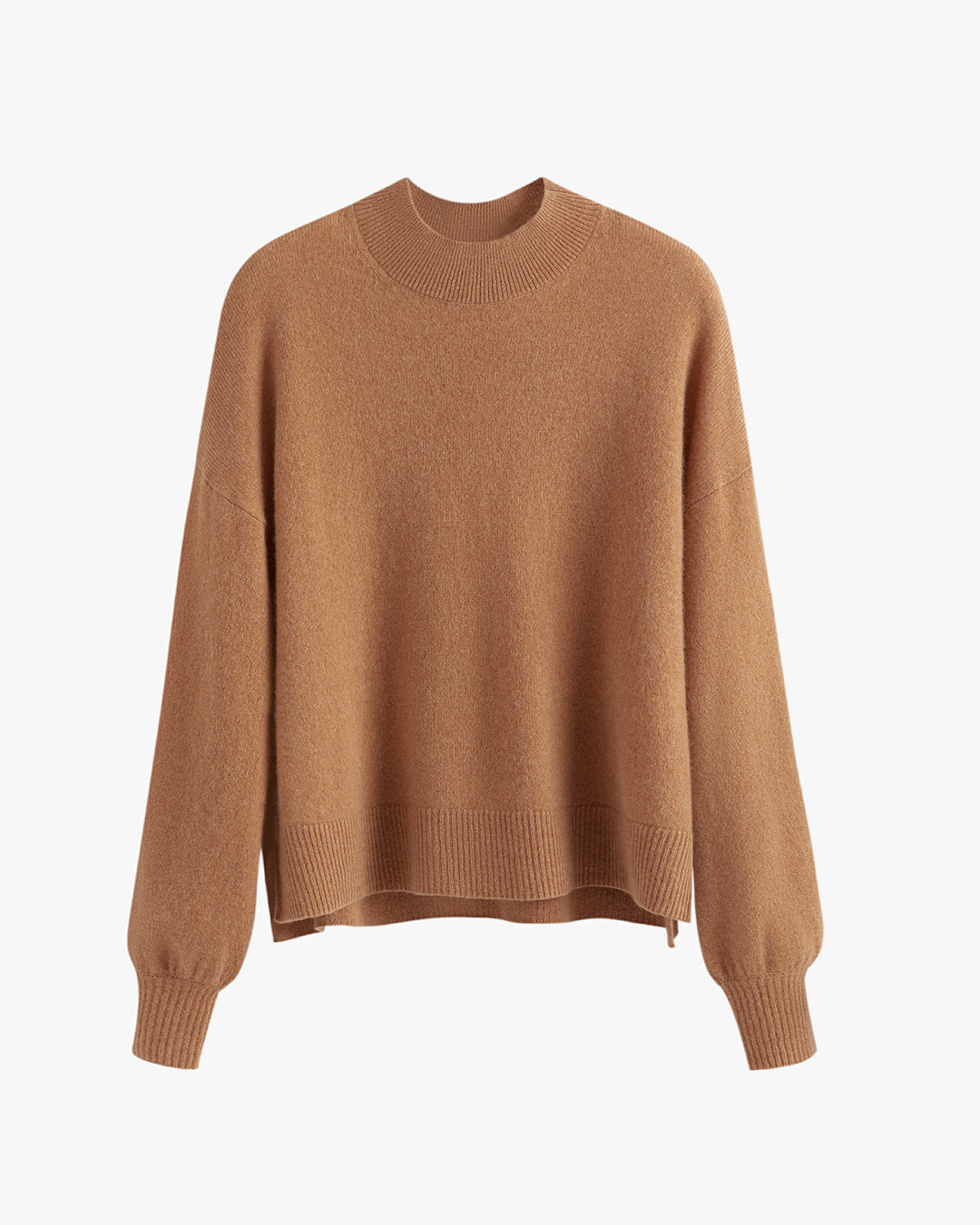 Marl Khaki Cashmere Sweater With Openwork | Kujten Cashmere