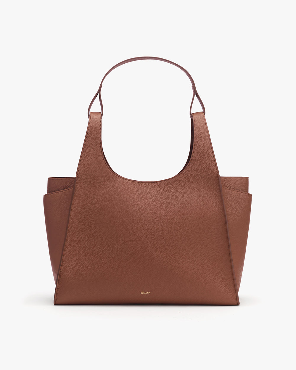 A large tote bag with a short handle and a minimalist design.