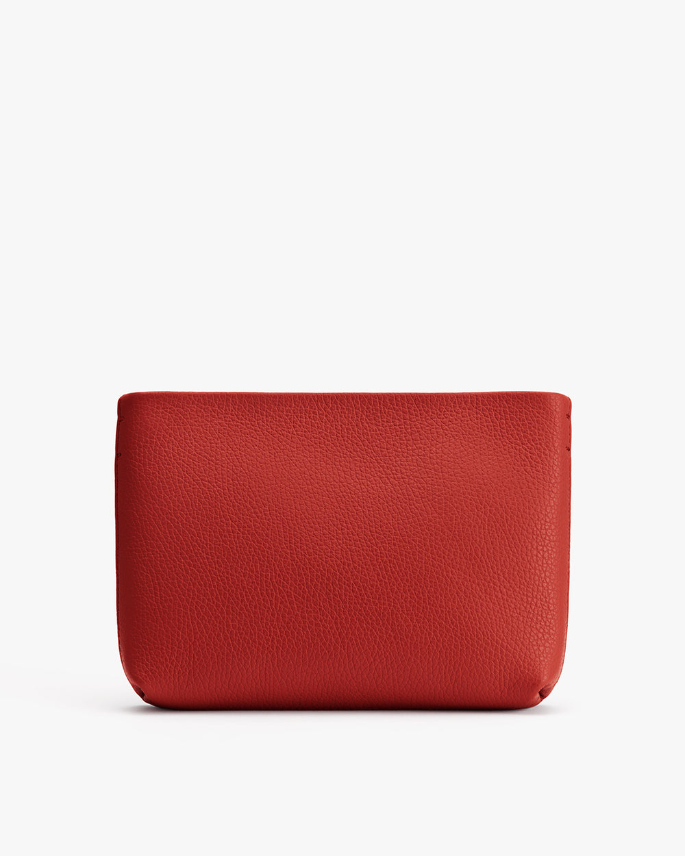 Rectangular leather pouch with a minimalist design