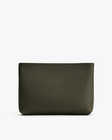 Rectangular leather pouch with a smooth texture.