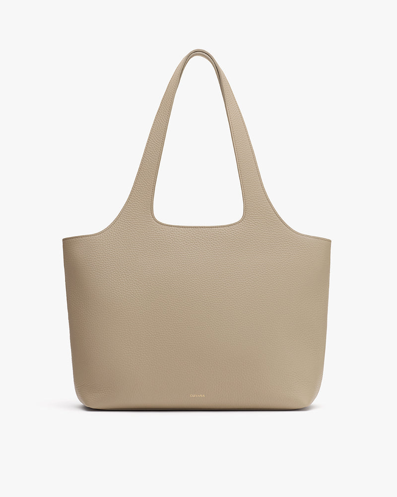 A simple tote bag with wide handles.