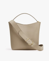 Handbag with top handle and detachable shoulder strap