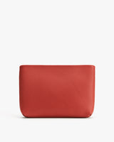 Rectangular leather pouch.