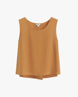 Sleeveless top with a round neckline