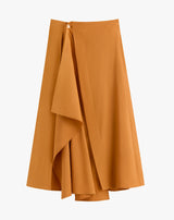 Flowy asymmetrical skirt with layered design