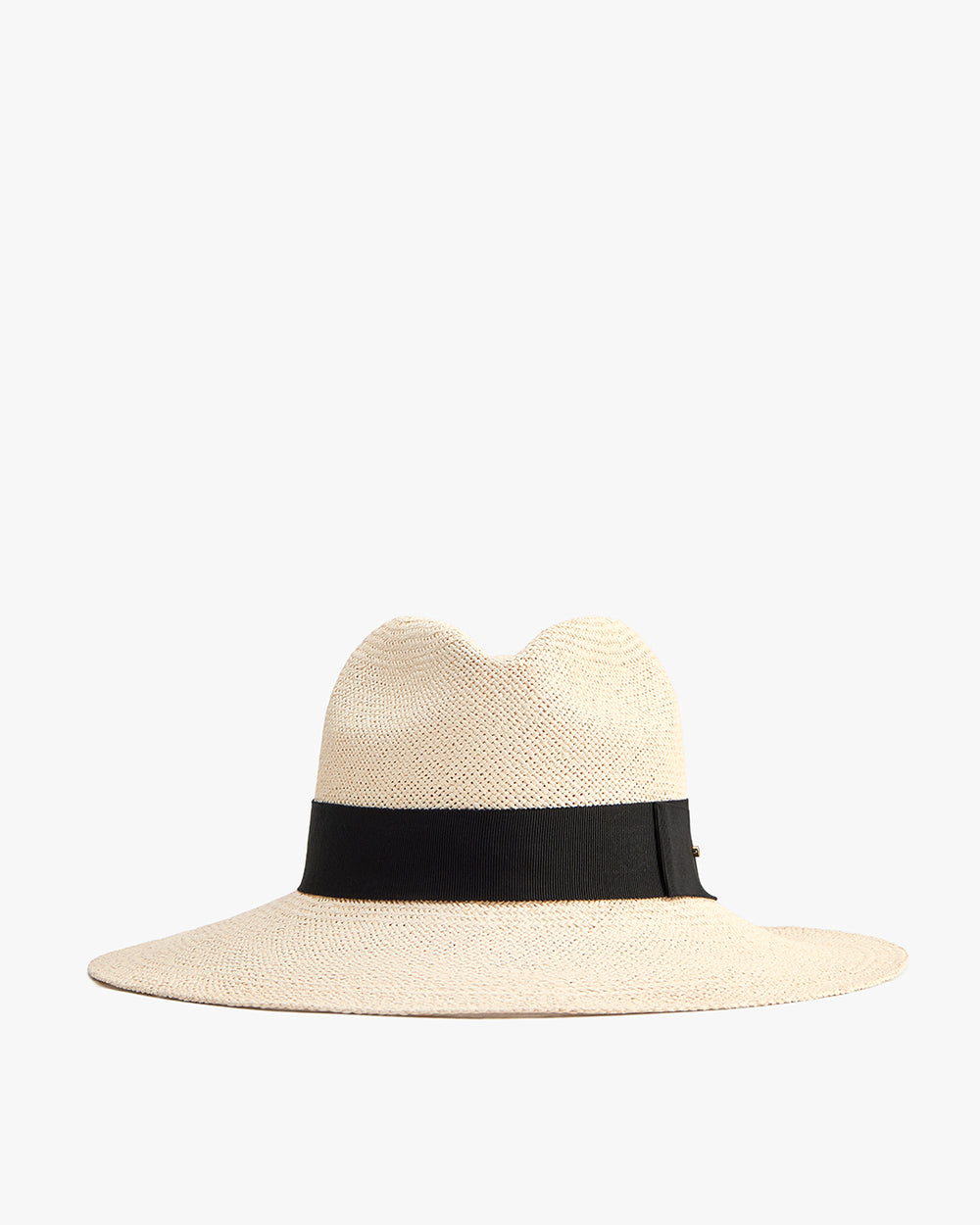 Wide-brimmed hat with a black band.