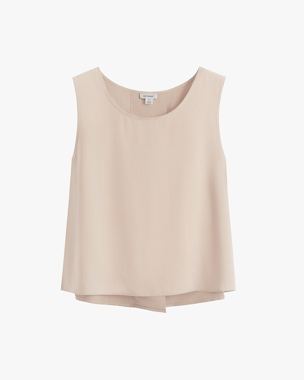 Sleeveless tank top with a round neckline