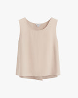 Sleeveless tank top with a round neckline