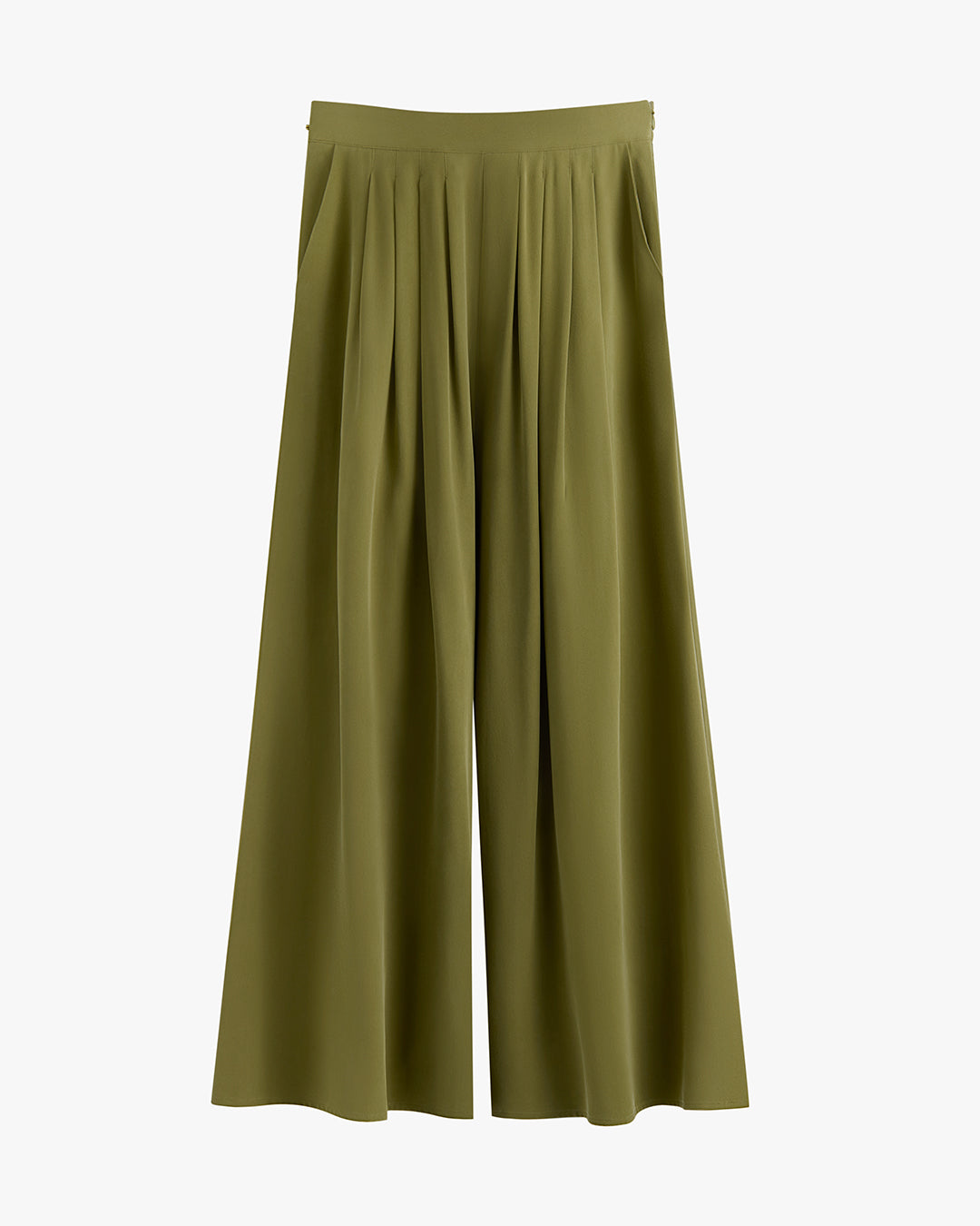 Washable Silk Cropped Pleated Pant – Cuyana