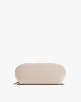 Small pouch with a zipper on a white background.