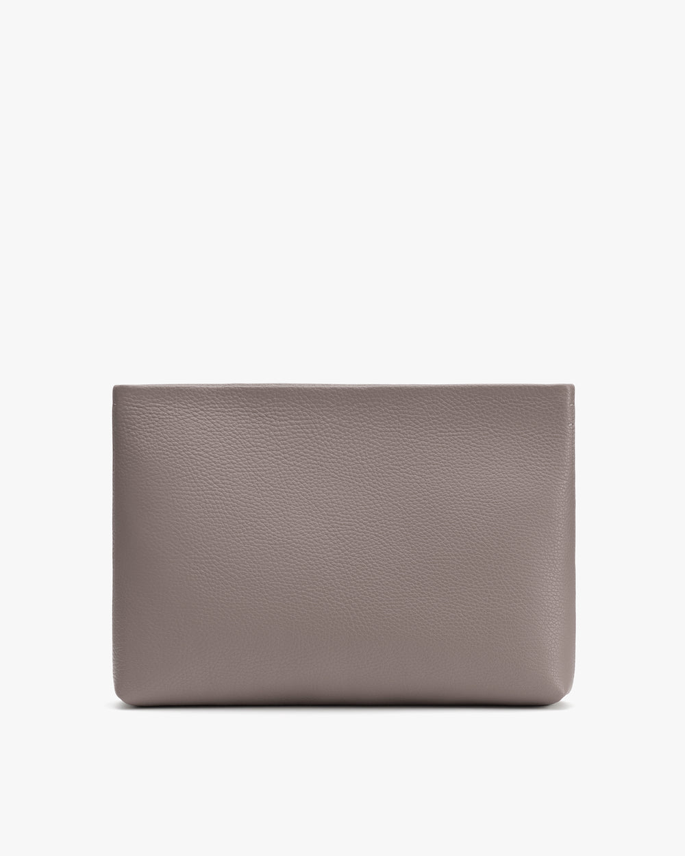 Rectangular leather pouch with a smooth surface on a plain background.