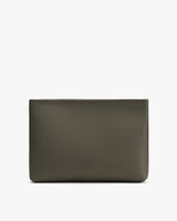 Rectangular textured leather clutch bag