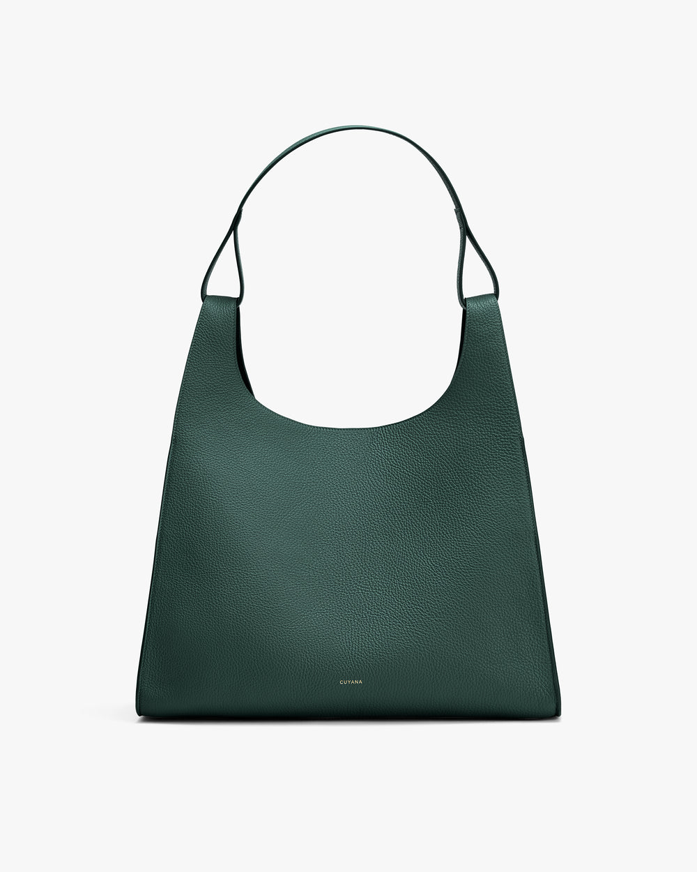 Handbag with wide strap and minimalist design.