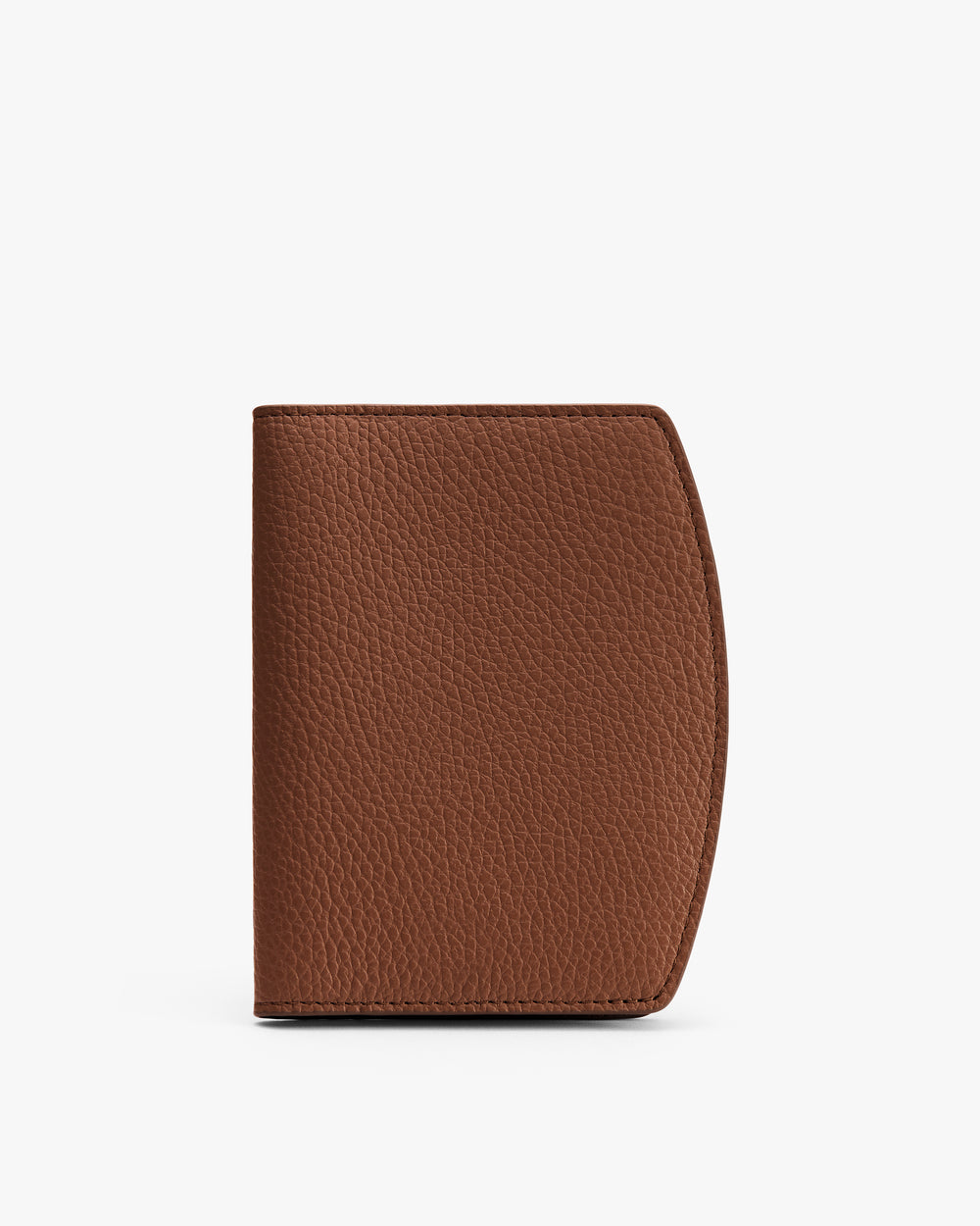 Leather textured wallet standing upright