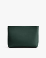 Simple leather pouch on white background