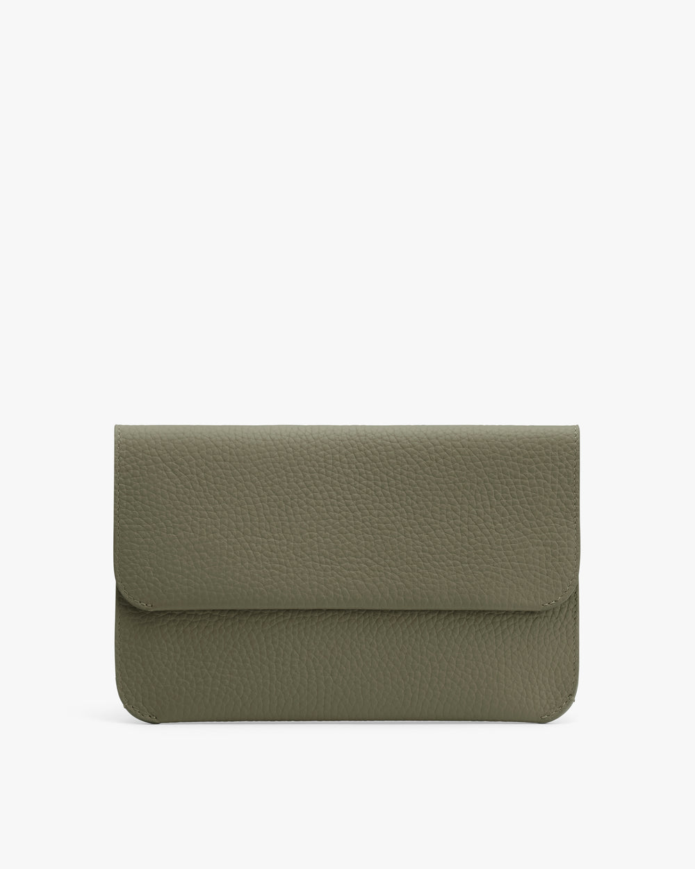 Rectangular textured clutch bag on a plain background.