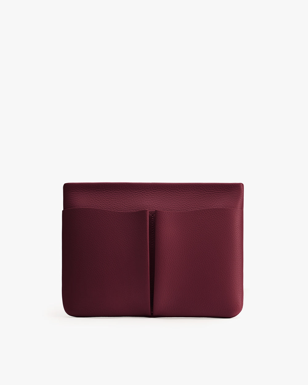 Rectangular pouch with two front pockets.