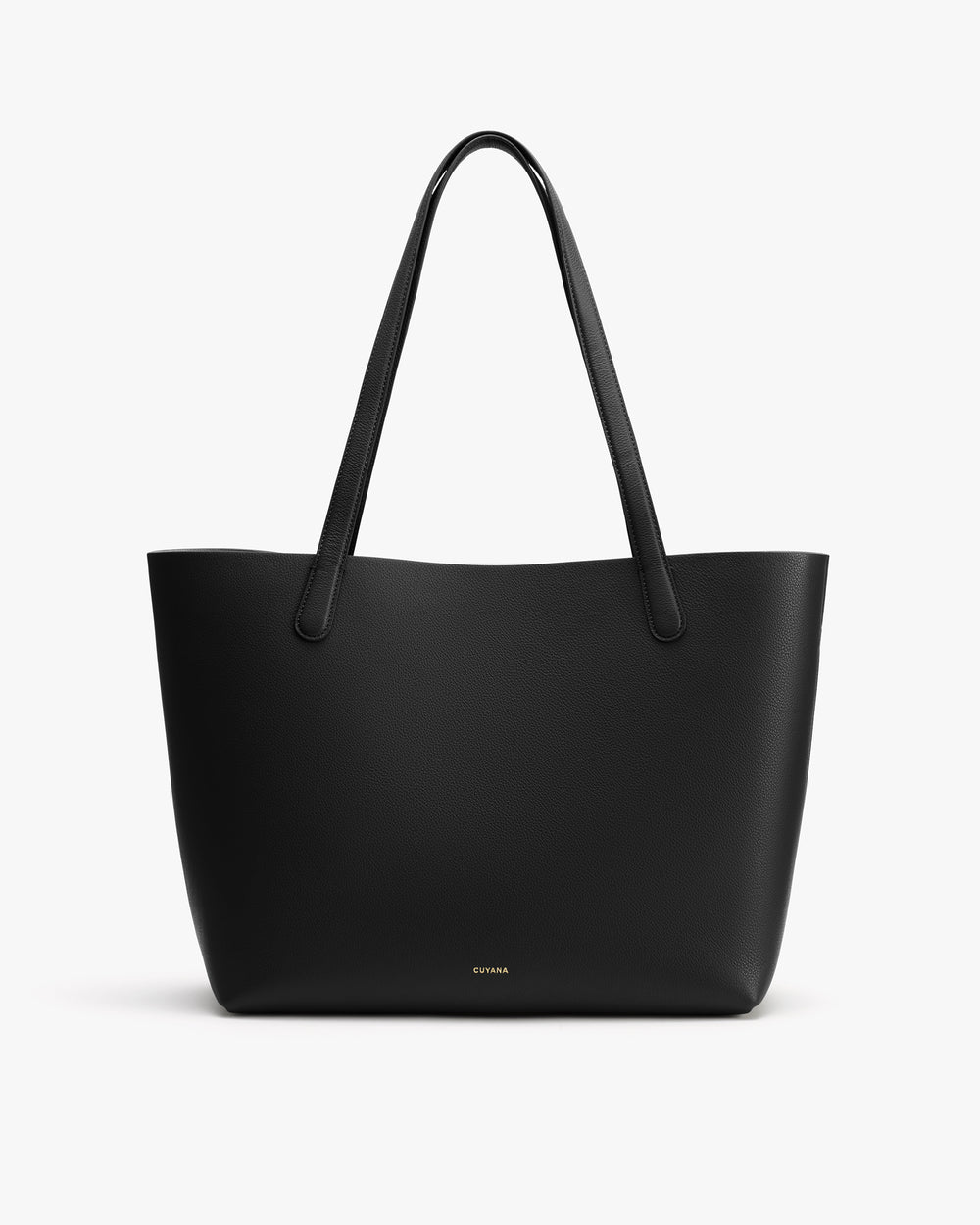Tote bag with long handles on a plain background