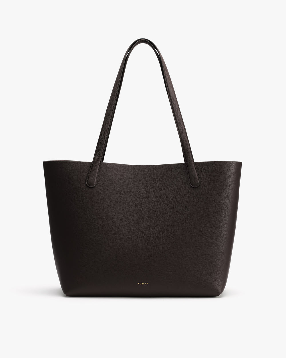 Tote bag with long handles displayed against plain background.