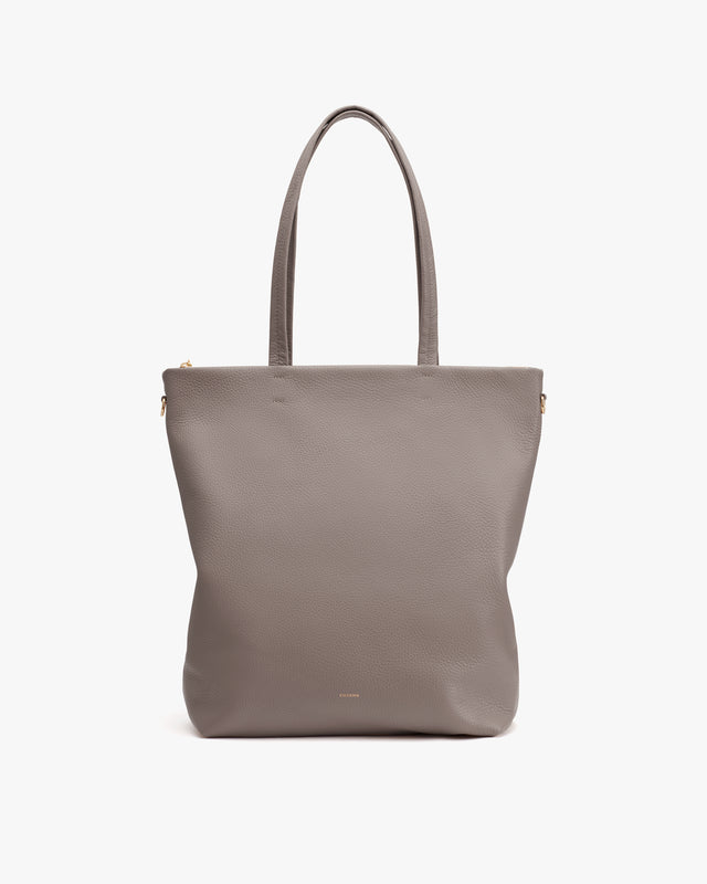 Tote bag with long handles and simple design.
