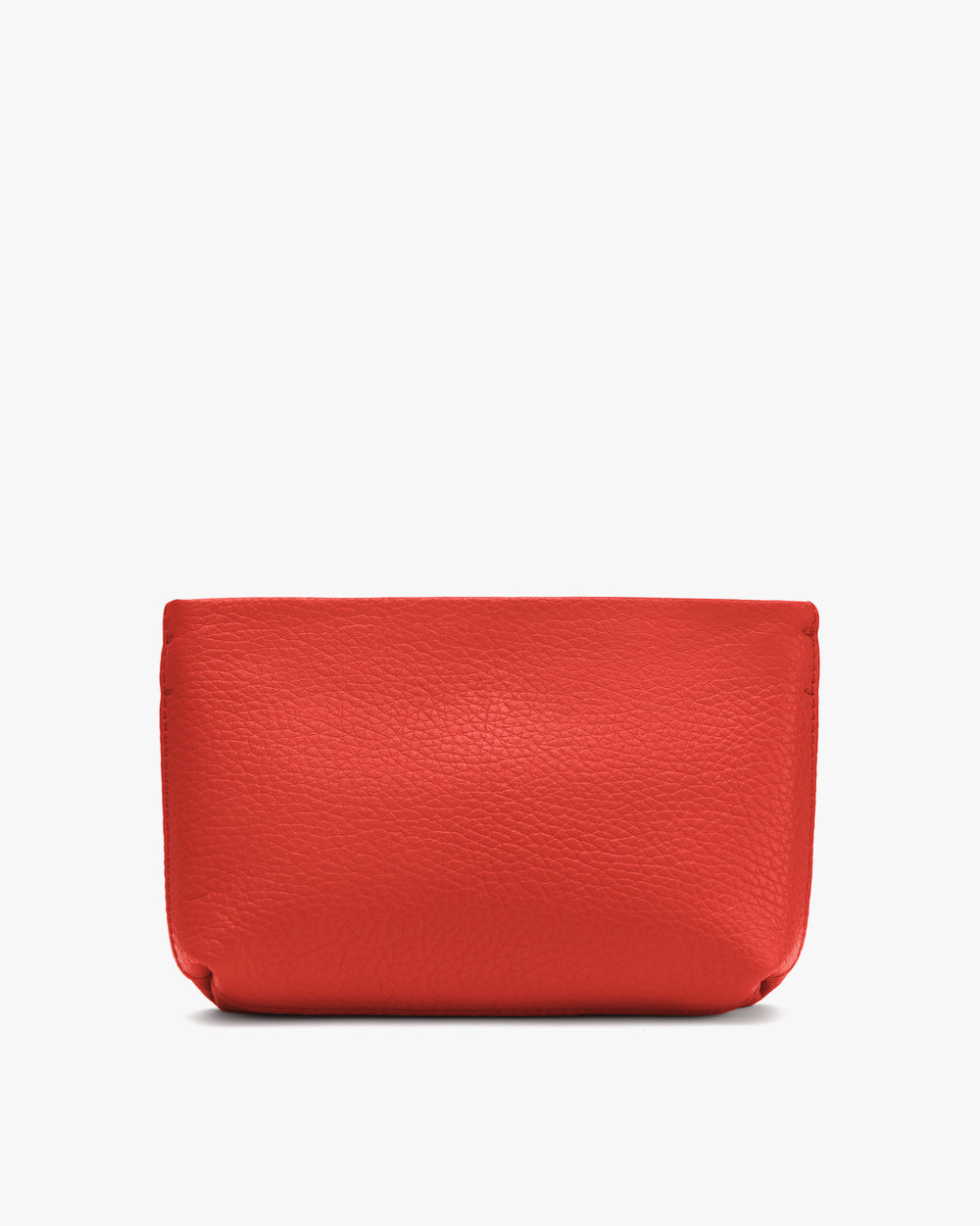 Rectangular leather pouch with pebbled texture.