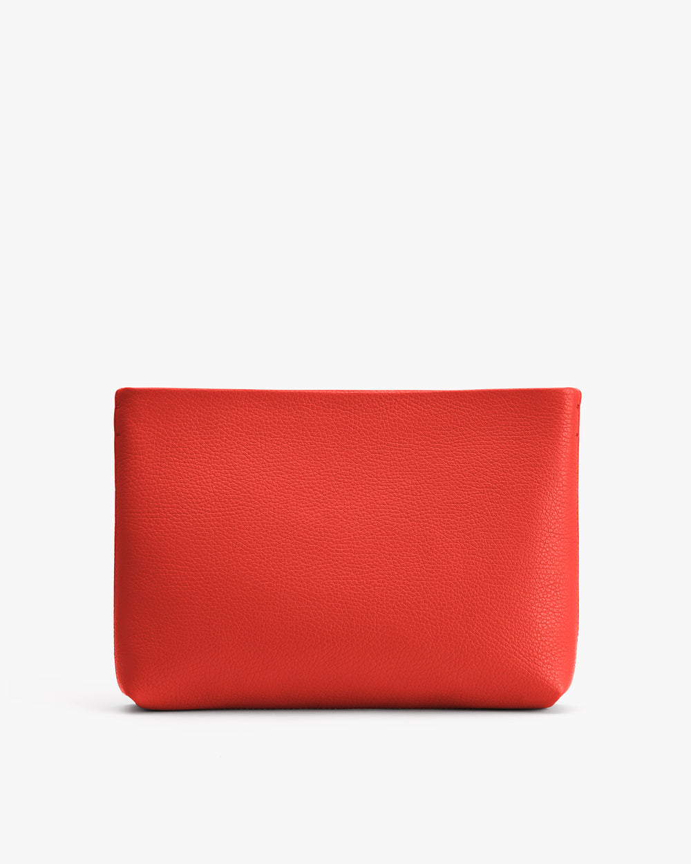 Rectangular clutch bag on white background.