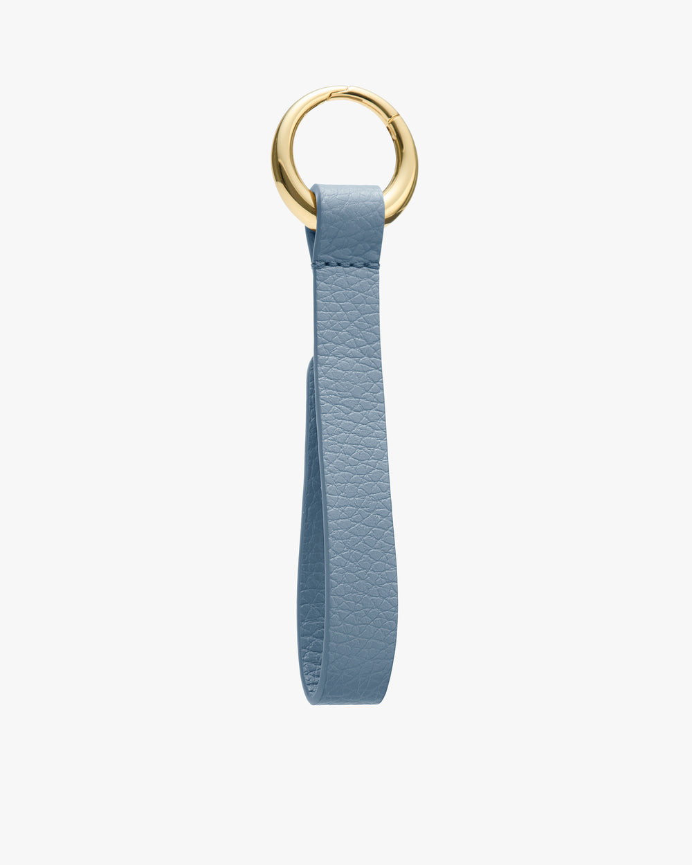 Keychain with loop strap and metal ring.