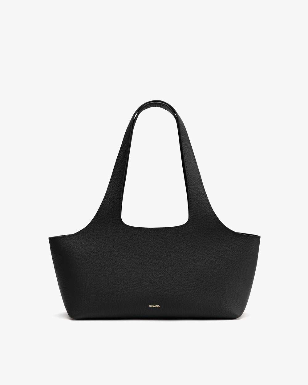Handbag with wide straps and minimalist design.