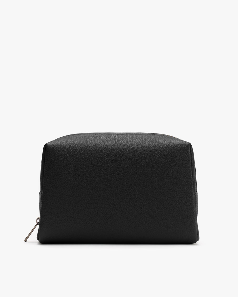 Rectangular toiletry bag with a zipper on one side.