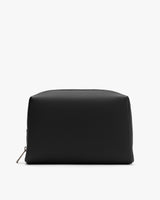 Rectangular toiletry bag with a zipper on one side.