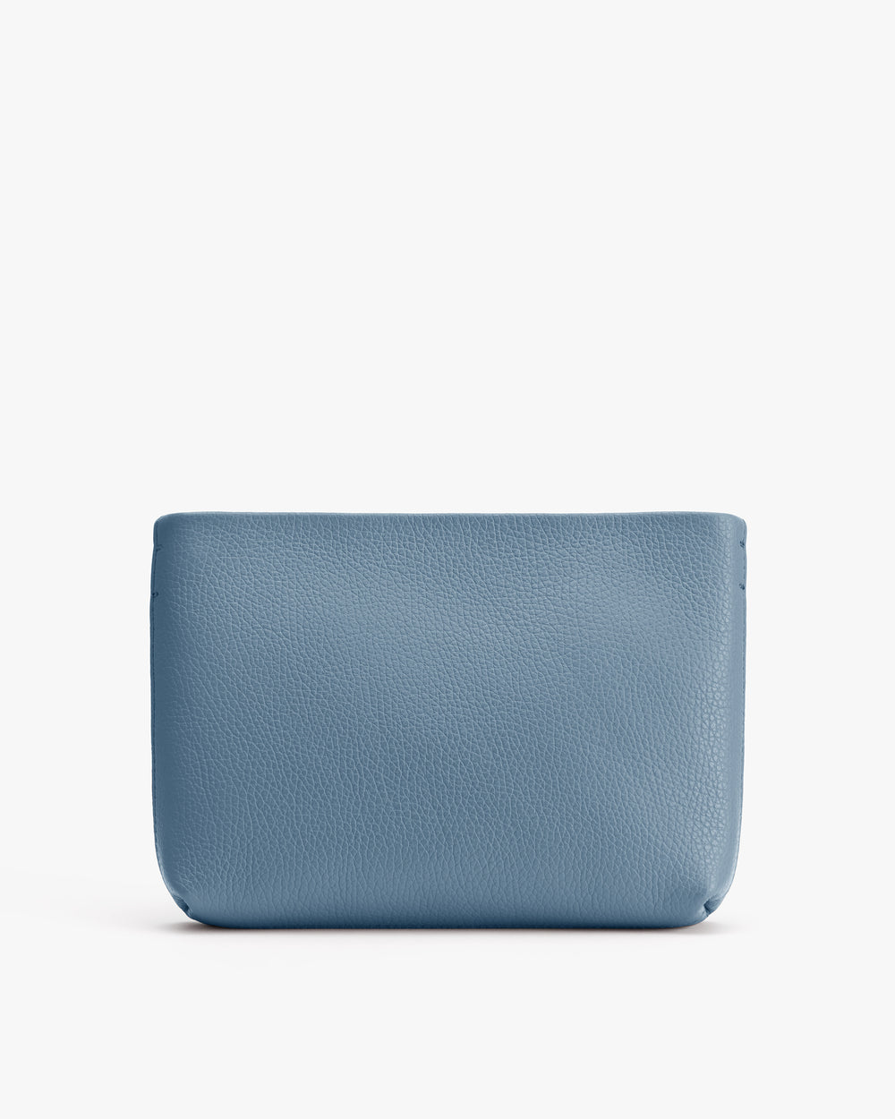 A simple leather pouch with a textured surface.
