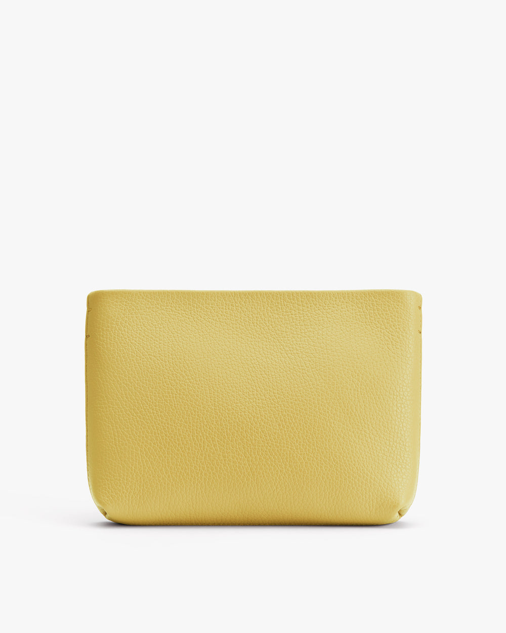 Minimalist pouch with textured surface against a plain background.