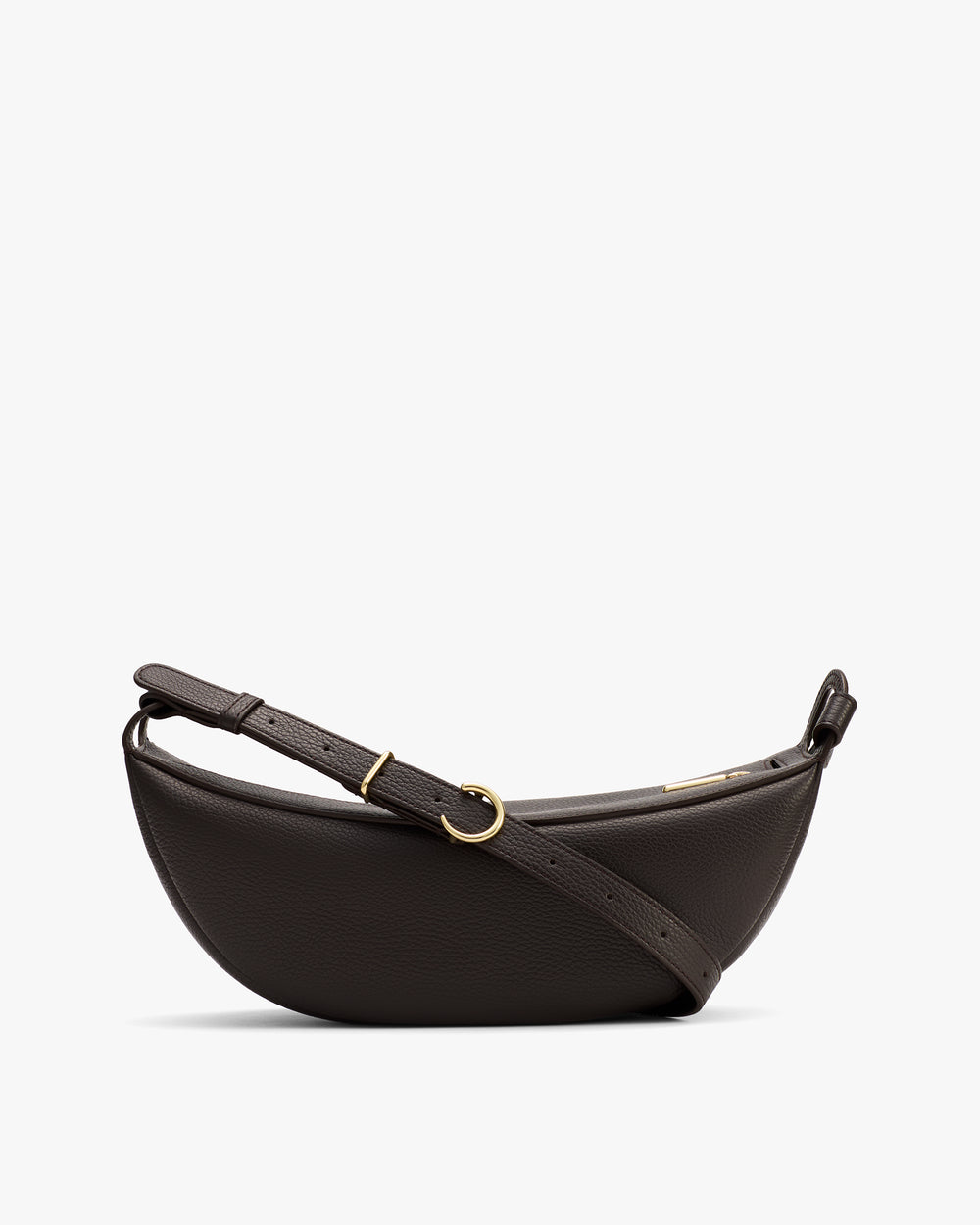 Shoulder bag with adjustable strap and gold buckle detail.