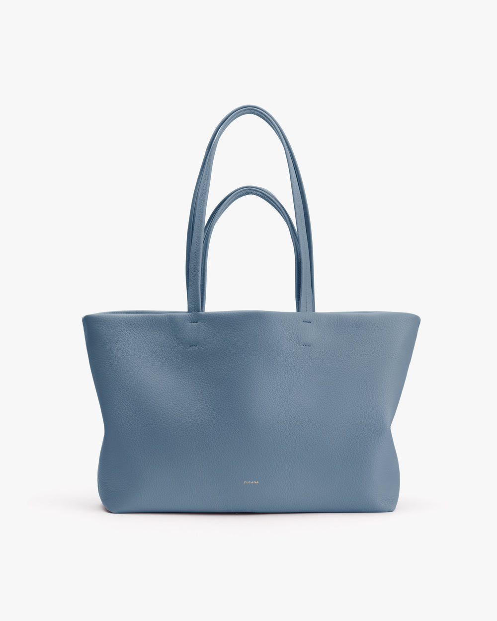 Large tote bag with two handles on display.