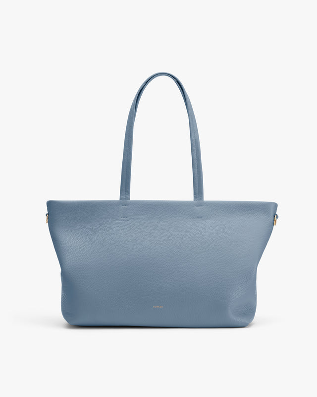 A tote bag with two handles shown against a plain background.
