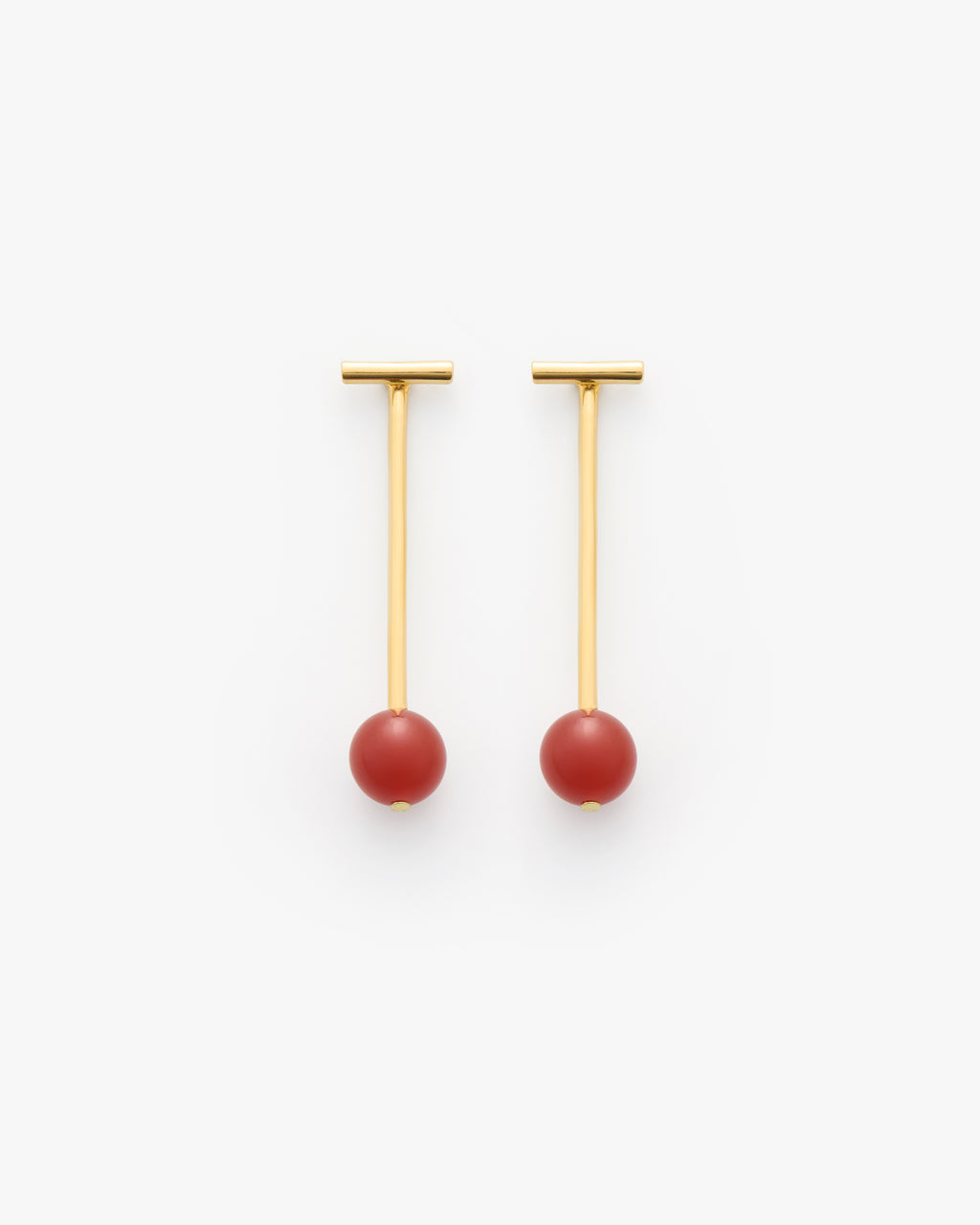 Cerise Bar Ear Jacket Earrings