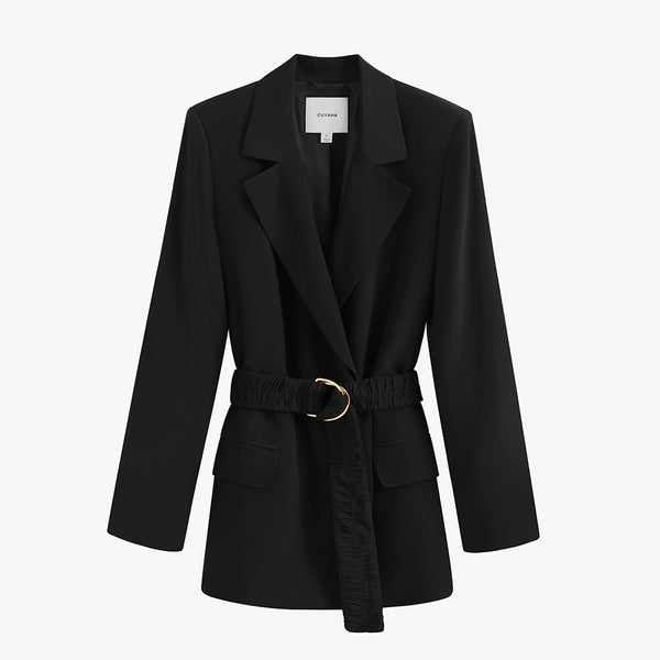 ジャケット Sheer Panel Double-Breasted Silk Blazer Balmain Sheer Panel Double-Breasted Silk Blazer - Runway Catalog