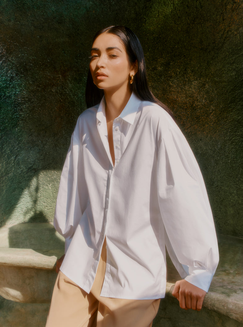 Poplin Balloon Sleeve Shirt – Cuyana