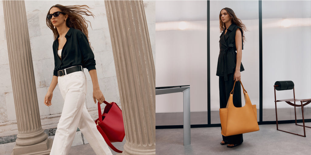 Two women walking confidently in an indoor setting.