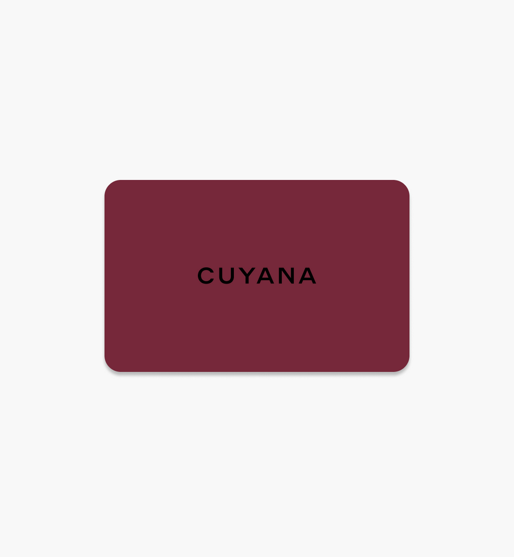 Gift card displaying the word in the center.