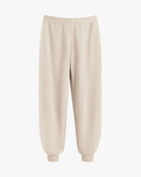 Pair of pants with elastic waist and ankle cuffs, no model.