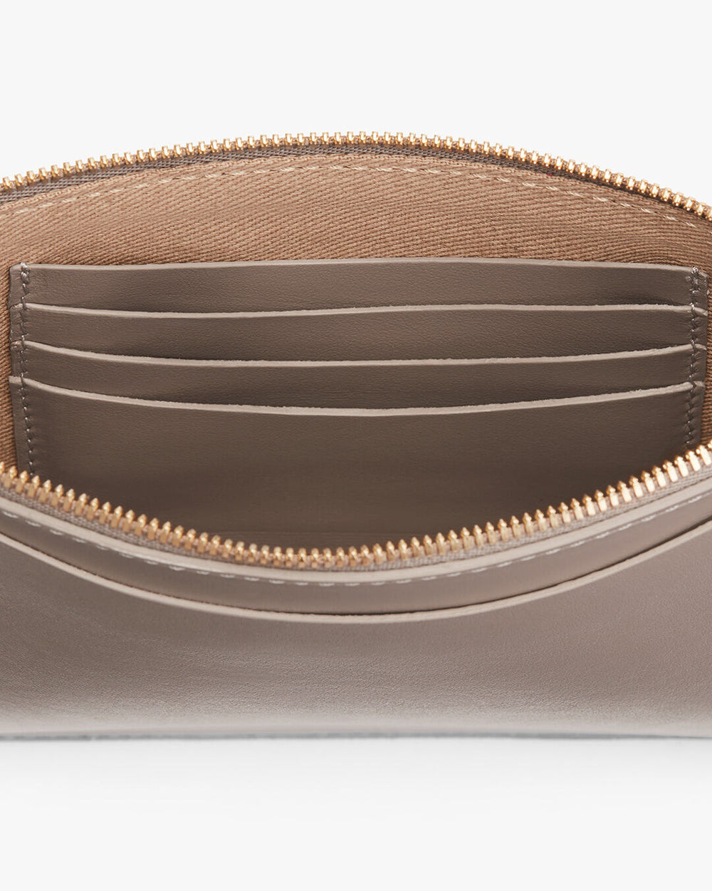 Open wallet with visible card slots inside.