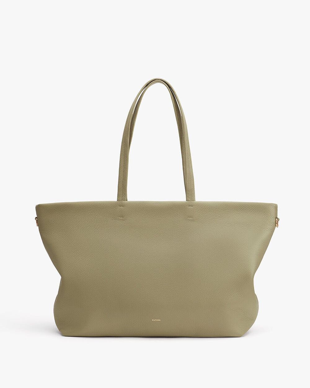 Large tote bag with a zipper and two handles.